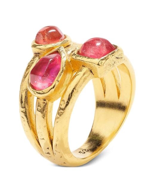 Goossens Pink Cabochons Ring