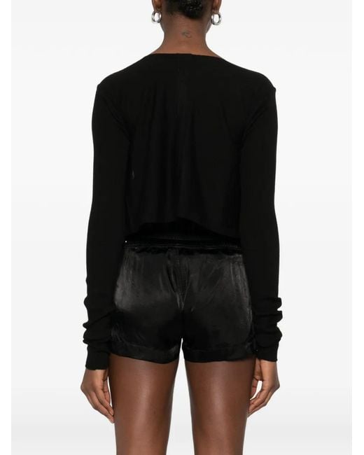 Rick Owens Black Temple Crop Wrap
