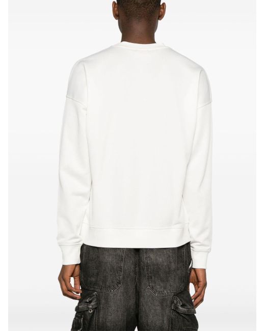 DIESEL S-roby-n1 Sweater Met Geborduurd Logo in het White voor heren