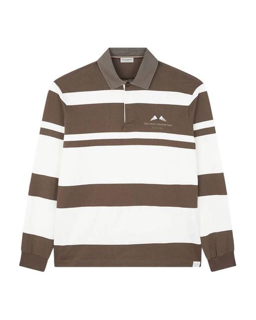 Paul & Shark Gray Rugby-Stripe Polo Shirt for men