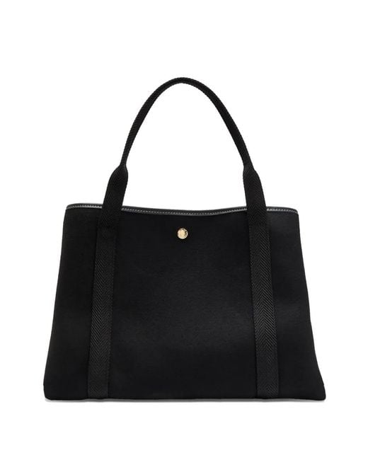 Rue de Verneuil Black M Traversée Wool Tote Bag