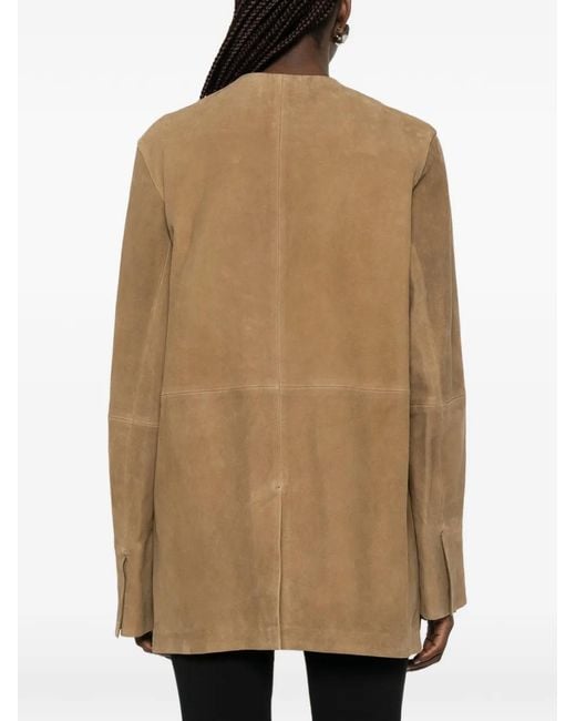 Chaqueta Con Doble Botonadura Totême de color Natural