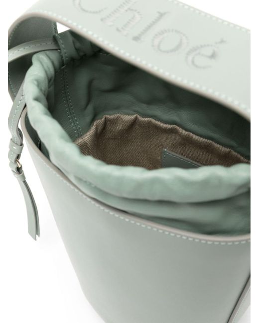 Chloé Green Sense Leather Bucket Bag