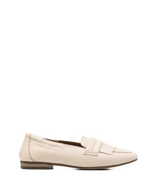 SERGIO MORETTI FIRENZE Natural Fringed Leather Loafers