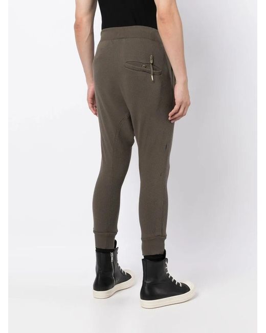 Boris Bidjan Saberi Gray Drawstring-Fastening Waistband Trousers for men