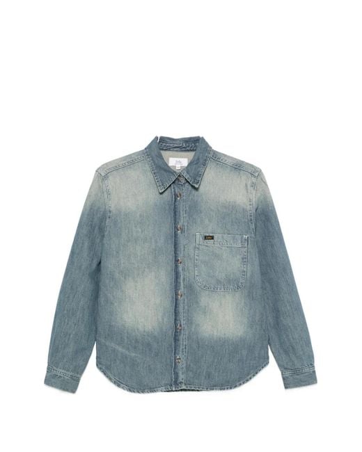 Lois Blue Faded Denim Shirt