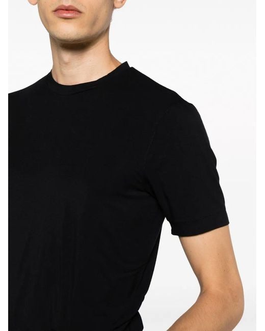 Giorgio Armani Black Cotton T-Shirt for men