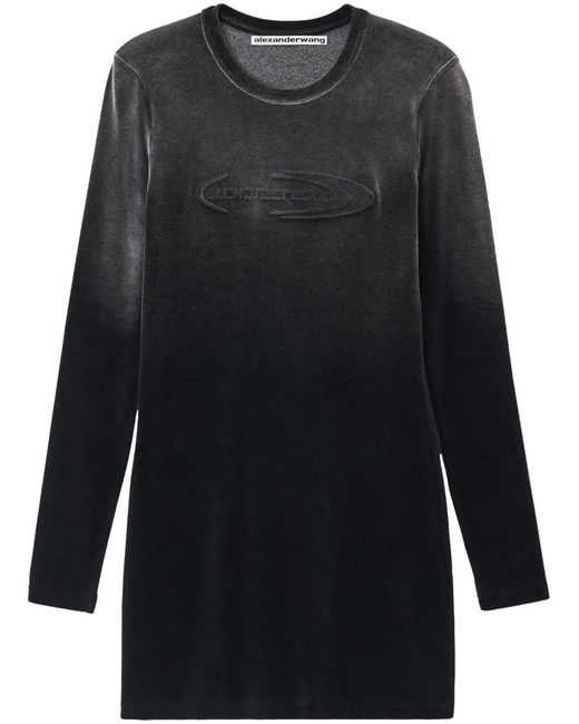 Alexander Wang Black Long-Sleeve Minidress
