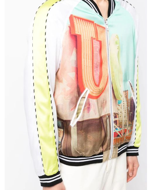 BLUE SKY INN Multicolor Graphic-Print Bomber Jacket for men