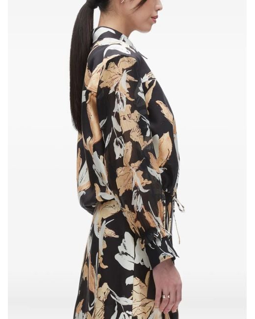 Camisa con estampado floral y cordones 3.1 Phillip Lim de color White