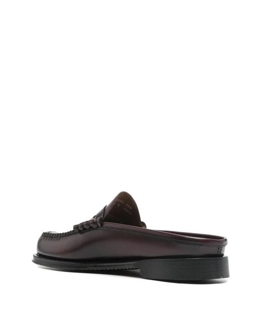G.H.BASS White Weejuns Larson Penny Mules for men
