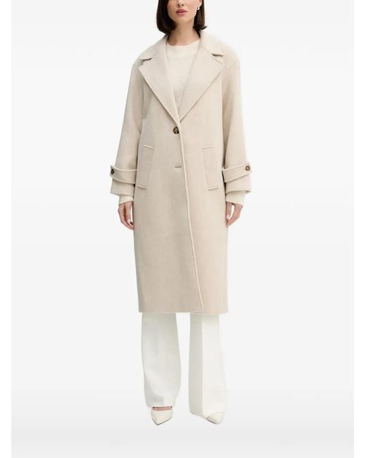 Pedro Del Hierro Madrid White Button-Cuff Coat