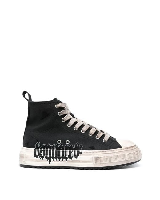 DSquared² Black Berlin High-Top Sneakers for men