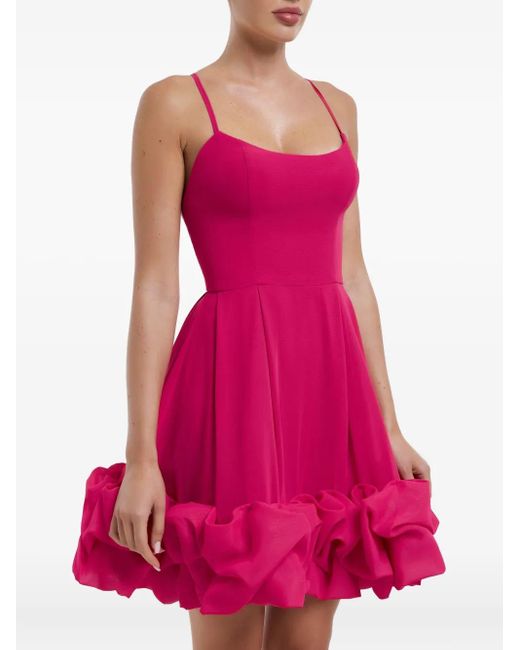 POST MERIDIEM Pink Backless Bustier Mini Dress