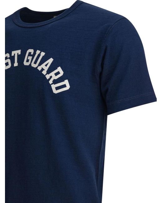 Buzz Rickson's Blue Coast Guard Cotton T-Shirt for men