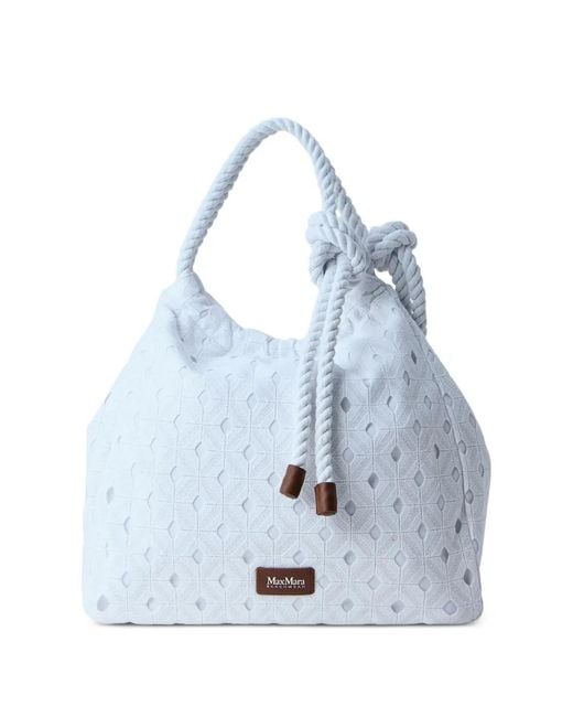 Max Mara Blue Arte Tote Bag