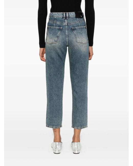 Jeans Dritti A Vita Alta di Patrizia Pepe in Blue