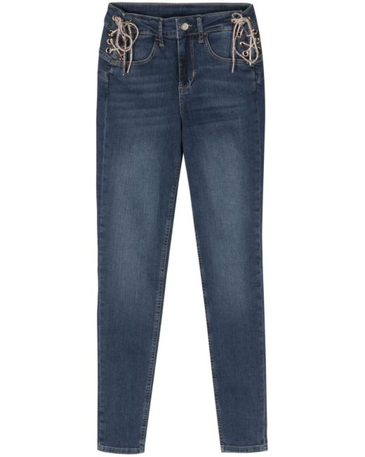 Mid-rise skinny jeans Liu Jo en coloris Blue