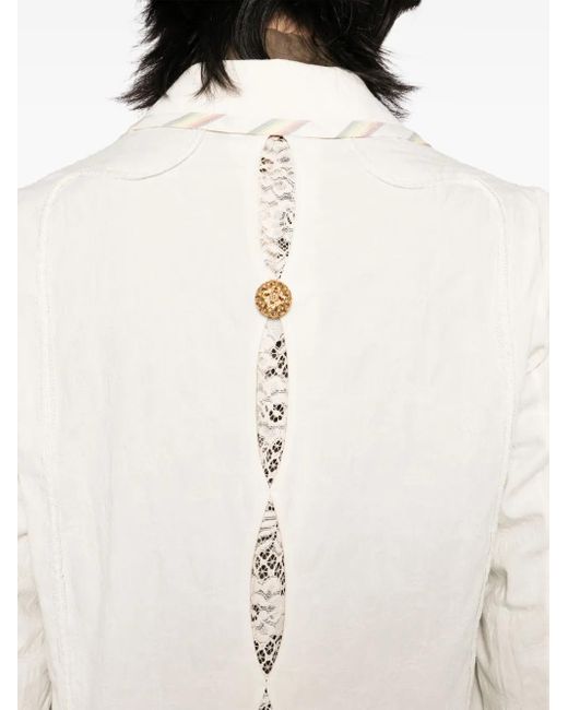 Commun's Natural Double-Breasted Coat for men