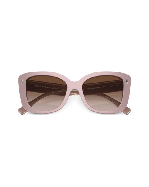 Tory Burch Brown Miller Oversize-frame Sunglasses