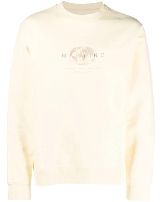 Martine Rose Natural Embroidered-Logo Cotton Sweatshirt for men