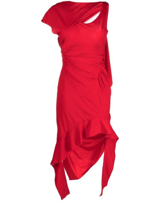 Commission Asymmetrisches Kleid in Rot | Lyst DE