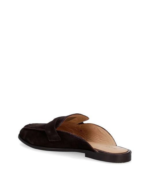 Gant Black Mules En Daim