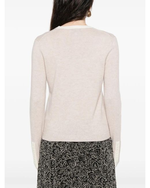 Bompard White Button Cardigan