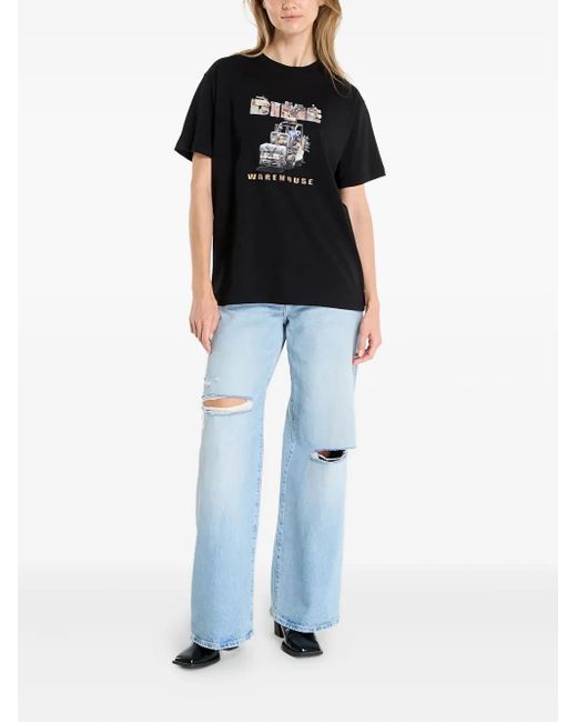 Dime Black Mad Bry Cotton T-Shirt