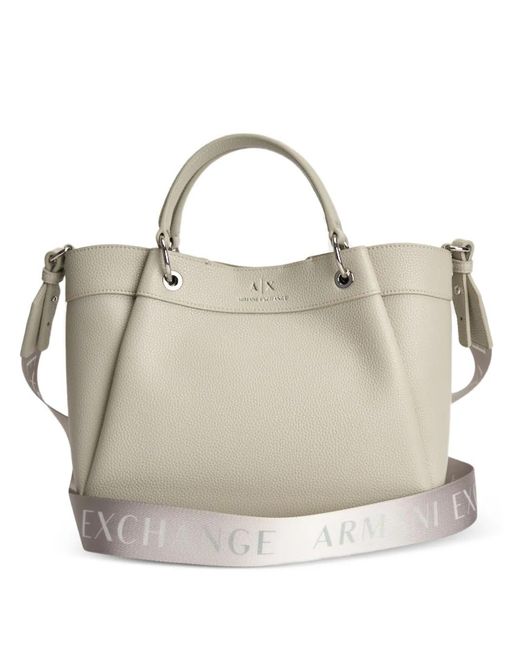 ARMANI EXCHANGE Metallic Sac Cabas À Détail De Logo