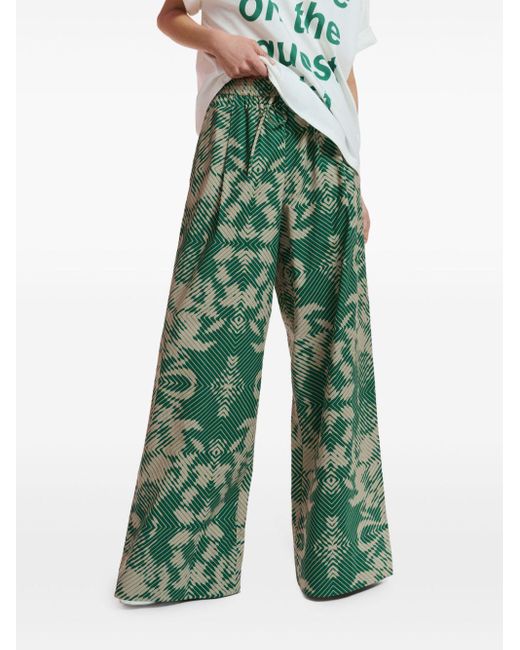 Essentiel Antwerp Green Gribble Flared Trousers