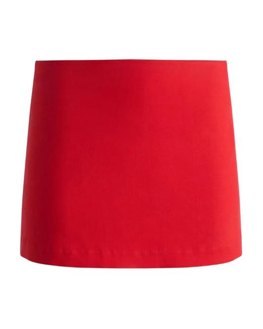 Alice + Olivia Mini-Rok Met A-Lijn in het Red