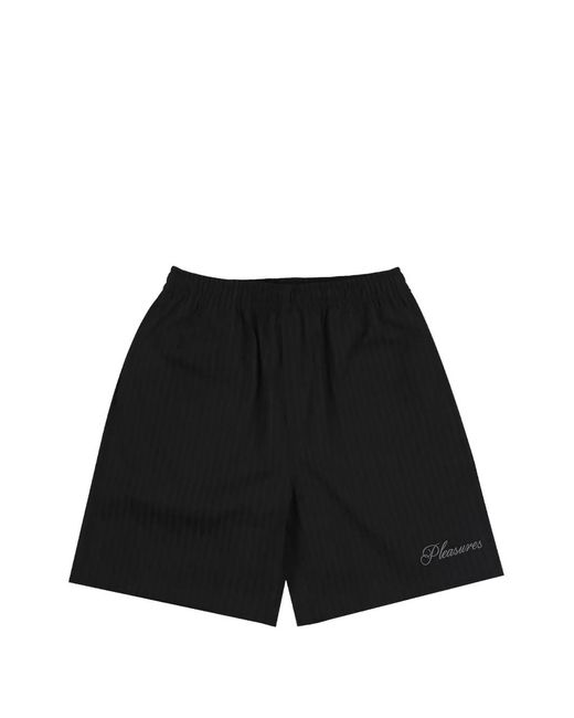 Pleasures Black Fortunate Logo-Detail Shorts for men