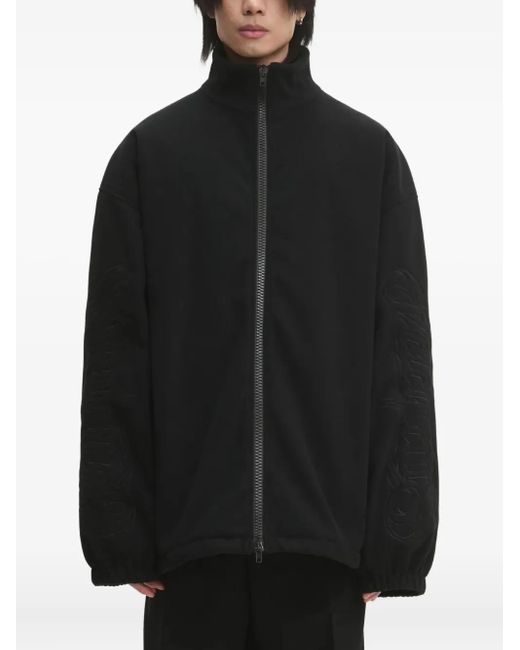 Vetements Black Logo-Embossed Zip-Up Jacket for men