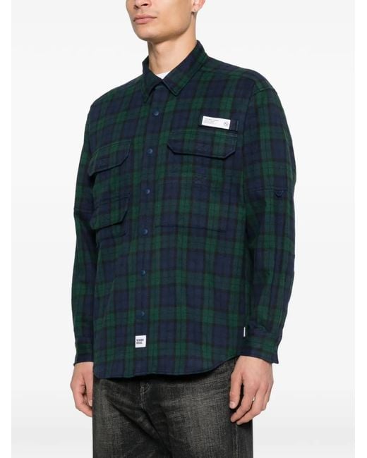Neighborhood Tartan-Check Shirt in Blue for Men | Lyst