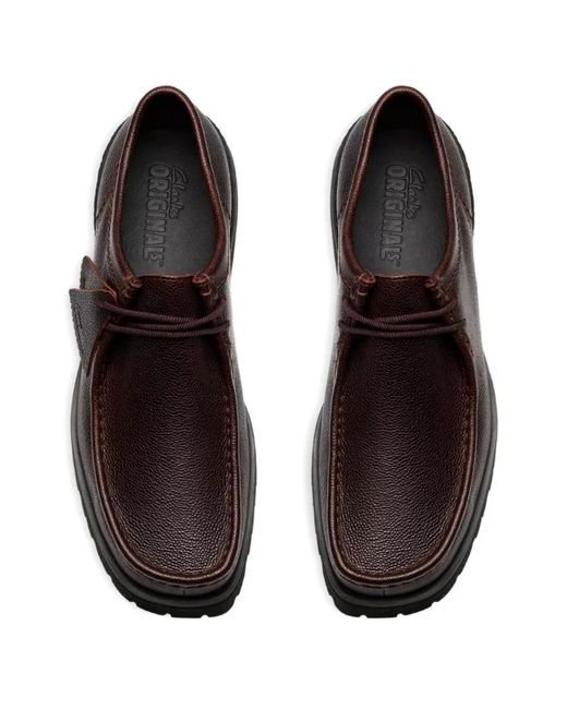 Clarks Brown Lace-Up Derby Shoes for men