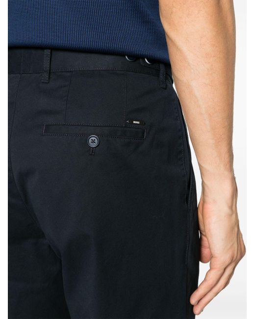 Boss Mid Waist Straight Chino in het Black voor heren