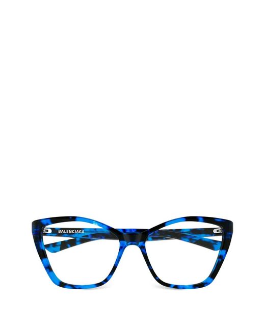 Balenciaga Blue Lunettes De Vue À Monture Papillon