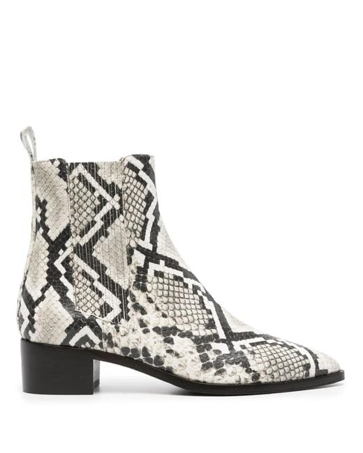 Scarosso Natural Olivia 40Mm Snakeskin-Effect Boots