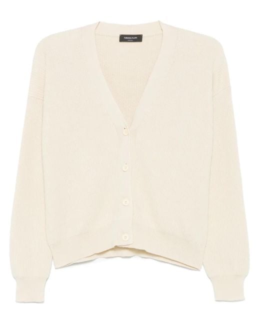 Fabiana Filippi Natural Ribbed Cardigan