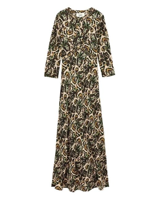 Ba&sh Natural Onoa Printed Maxi Dress