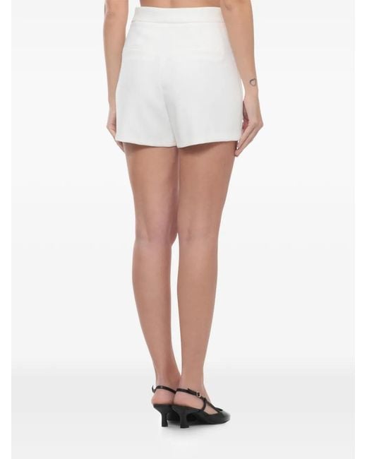 Elisabetta Franchi White Crêpe Mini Shorts