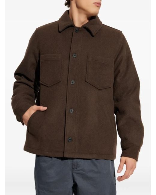 Samsøe & Samsøe Brown Oversized Shirt Jacket for men