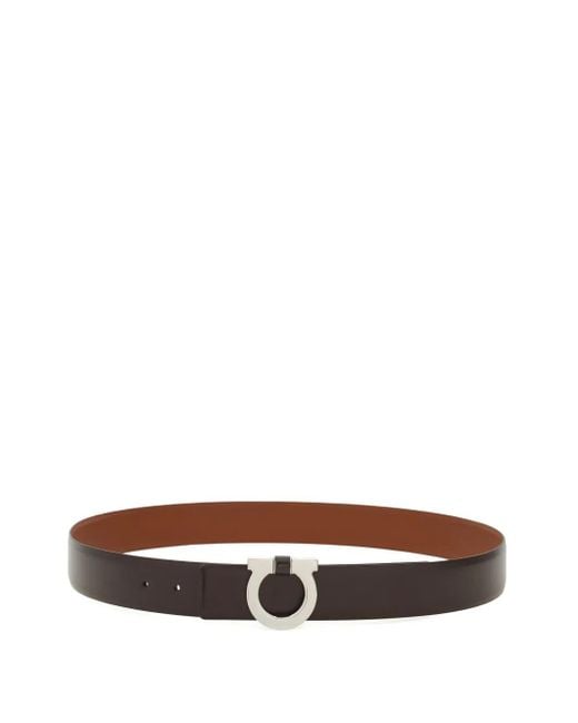 メンズ Ferragamo Reversible Belt White