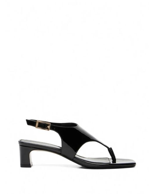 Stuart Weitzman Black Baby Babette Slingback Sandals