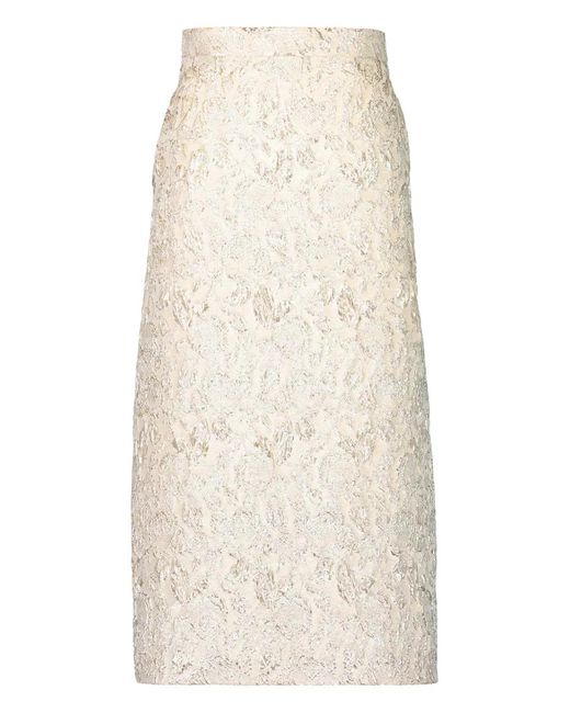 Lunatica Milano Natural Venice Textured Midi Skirt