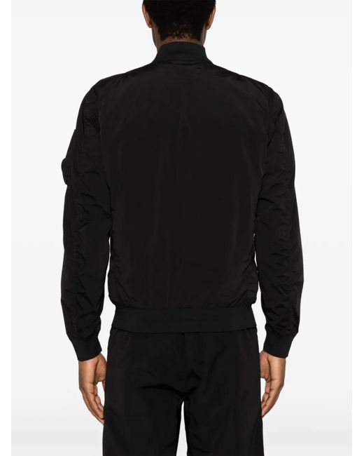 C P Company Black Veste Bomber Nycra-R Lens for men