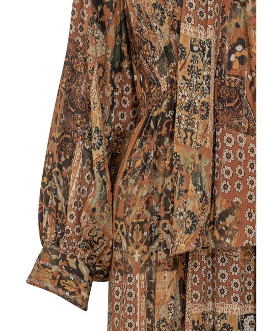 Vestido con capas escalonadas Ba&sh de color Natural