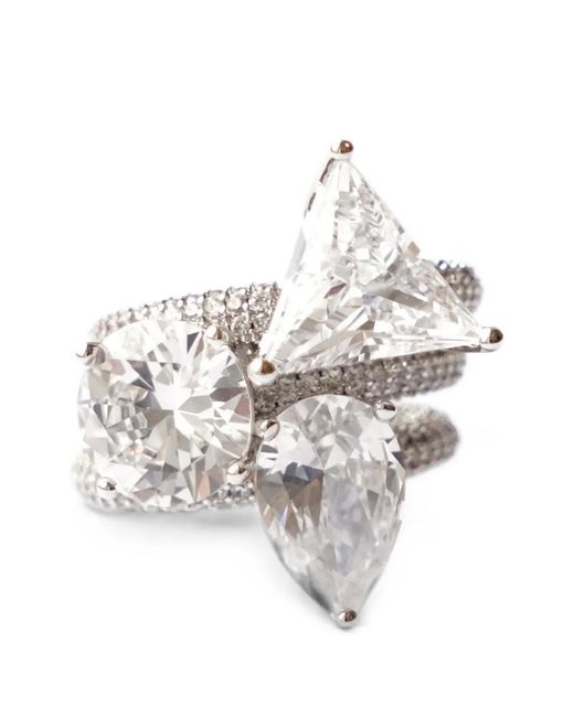 Izabel Display White Mega Triangle Pavé Ring