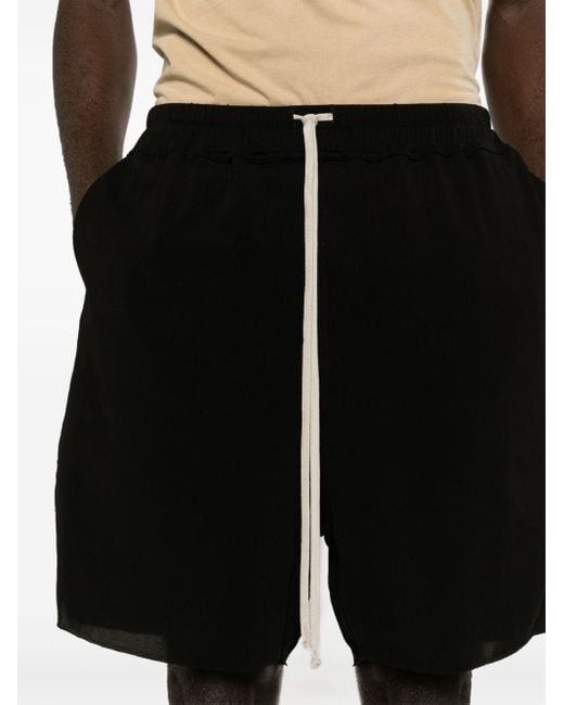 Rick Owens Black Boxers Drawstring-waist Mesh Shorts for men